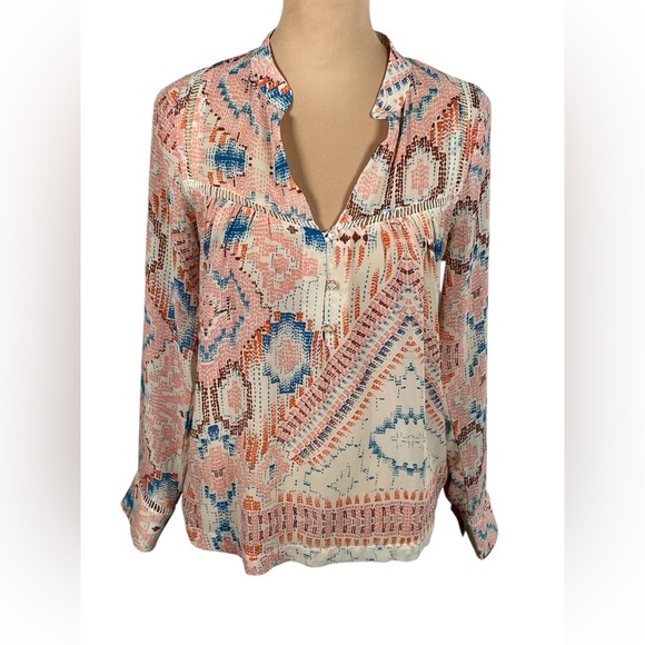 Dolan Anthropologie | Mesilla Peasant Blouse Popover Aztec Southwestern Small - Picture 3 of 8